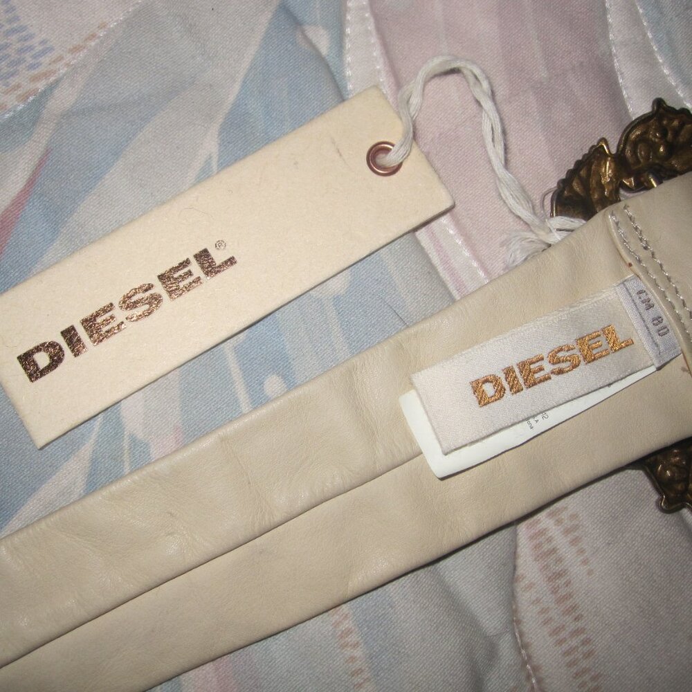 Brand New Genuine Rare Diesel Ladies Leather Belt Tie Design. Size Small - Picture 2 of 16